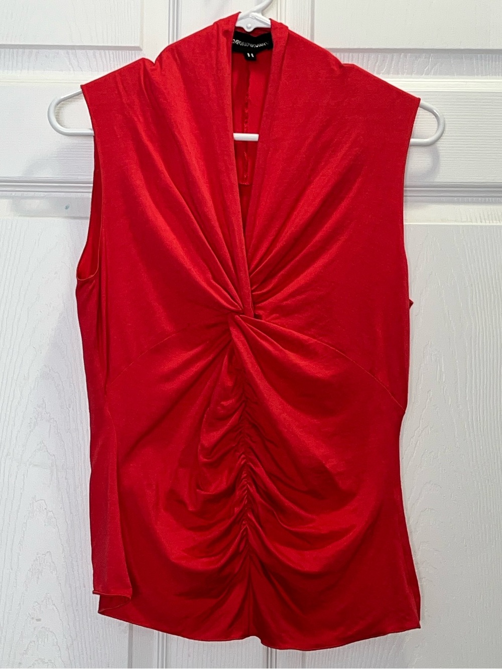 Emporio Armani coral Twist-Front Sleeveless Camisole